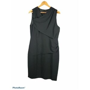 J CREW High Neck Drape Sheath Dress Lucky Crepe